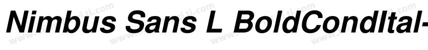 Nimbus Sans L BoldCondItal字体转换